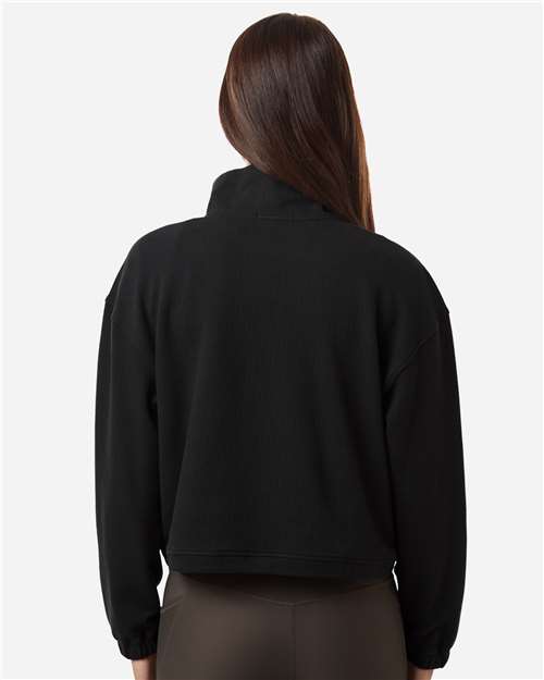 Swannies SWKL400L Women's Kenna Quarter-Zip Pullover - Black - model back