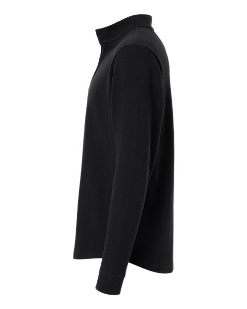 Swannies SWL500 Men's Luke Quarter-Zip Pullover - Black - side