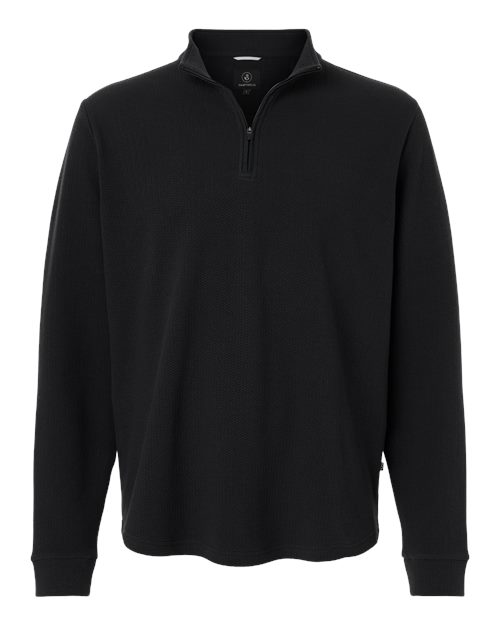 Swannies SWL500 Men's Luke Quarter-Zip Pullover - Black - front
