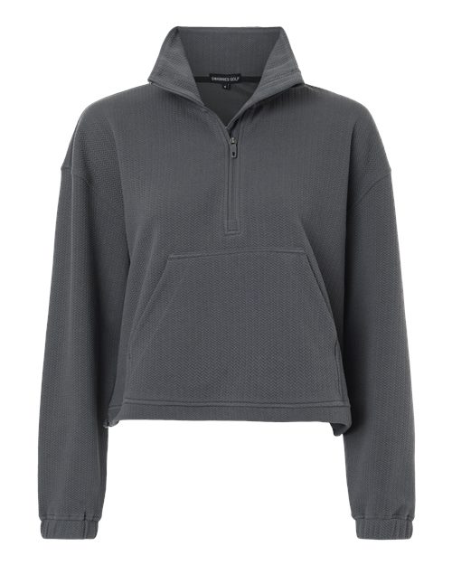 Swannies SWKL400L Women's Kenna Quarter-Zip Pullover - Graphite - front
