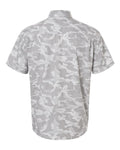 HUK H1500220 Men's Tidepoint Printed Short Sleeve Shirt - Seagull - back