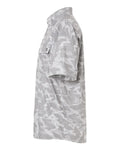 HUK H1500220 Men's Tidepoint Printed Short Sleeve Shirt - Seagull - side