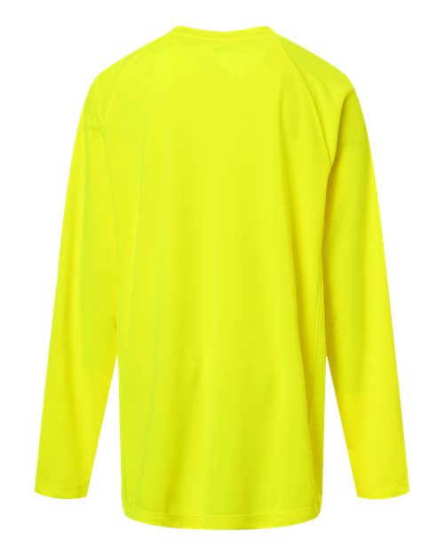 HUK H712L004 Youth Pursuit Long Sleeve T-Shirt - Neon Yellow - back