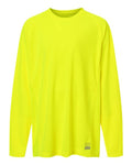 HUK H712L004 Youth Pursuit Long Sleeve T-Shirt - Neon Yellow - front