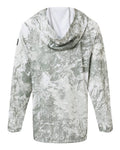 HUK H712L003 Youth Pursuit Mossy Oak Printed Hooded Long Sleeve T-Shirt - Seagrass - back