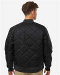 Dickies 6124 Men's Diamond Quilted Jacket - Black - model back