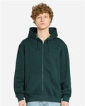 Lane Seven LS14003 Unisex Premium Full-Zip Hoodie Sweatshirt - Sports Green - model front