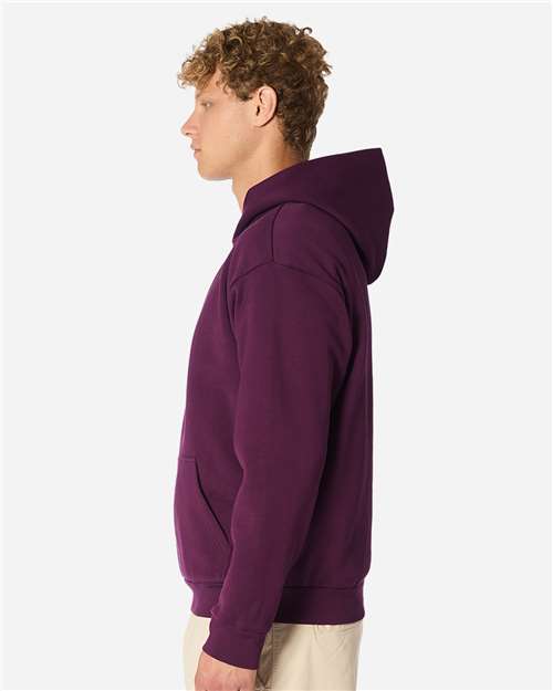 Lane Seven LS16001 Unisex Urban Hoodie Sweatshirt - Mauve Wine - model side