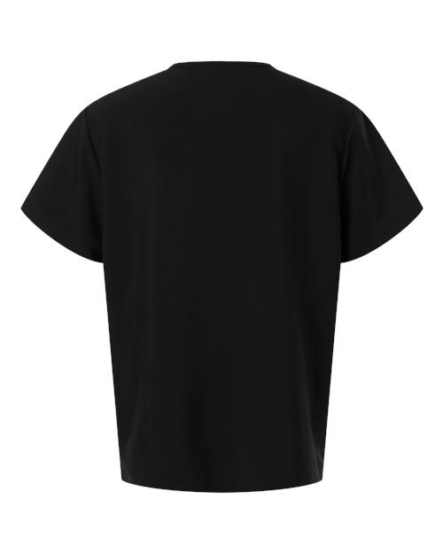 Hanes HMB000 Men's V-Neck Pocket Scrub Top - Black - back