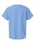 Hanes HMB000 Men's V-Neck Pocket Scrub Top - Ceil Blue - back