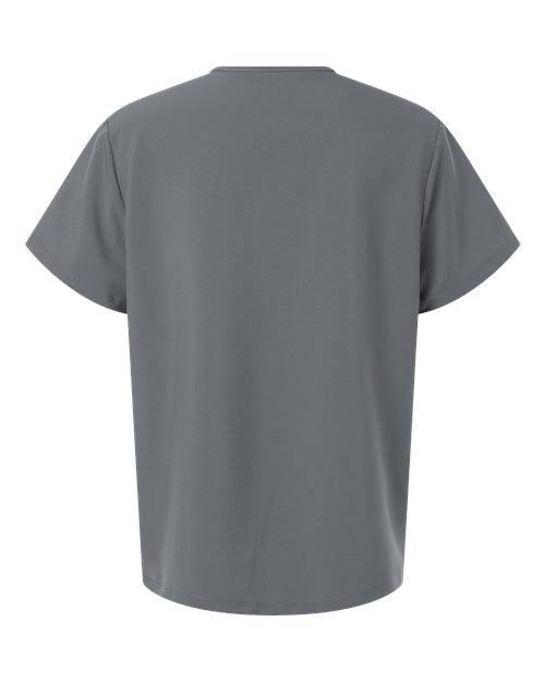 Hanes HMB000 Men's V-Neck Pocket Scrub Top - Grey - back