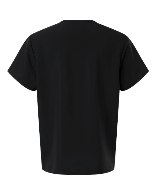 Hanes HMB002 Men's V-Neck 3 Pocket Scrub Top - Black - back
