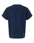 Hanes HMB002 Men's V-Neck 3 Pocket Scrub Top - Navy - back