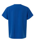 Hanes HMB002 Men's V-Neck 3 Pocket Scrub Top - Royal Blue - back