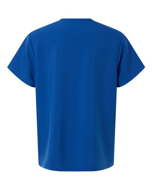 Hanes HMB002 Men's V-Neck 3 Pocket Scrub Top - Royal Blue - back
