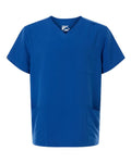 Hanes HMB002 Men's V-Neck 3 Pocket Scrub Top - Royal Blue - front