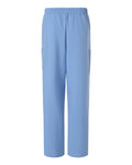 Hanes HMB003 Men's Scrub Open Leg Pants - Ceil Blue - back