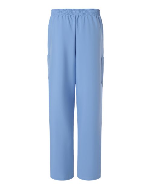 Hanes HMB003 Men's Scrub Open Leg Pants - Ceil Blue - back