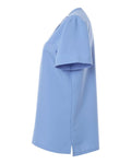 Hanes HSB000 Women's V-Neck 1 Pocket Scrub Top - Ceil Blue - side