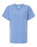 Hanes HSB000 Women's V-Neck 1 Pocket Scrub Top - Ceil Blue - front
