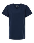 Hanes HSB000 Women's V-Neck 1 Pocket Scrub Top - Navy - front