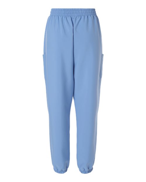 Hanes HSB001 Women's Scrub Joggers - Ceil Blue - back