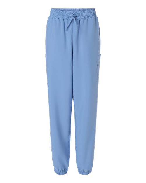 Hanes HSB001 Women's Scrub Joggers - Ceil Blue - front