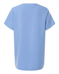 Hanes HSB002 Women's V-Neck 3 Pocket Scrub Top - Ceil Blue - back