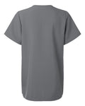 Hanes HSB002 Women's V-Neck 3 Pocket Scrub Top - Grey - back