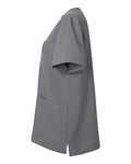 Hanes HSB002 Women's V-Neck 3 Pocket Scrub Top - Grey - side