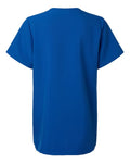 Hanes HSB002 Women's V-Neck 3 Pocket Scrub Top - Royal Blue - back