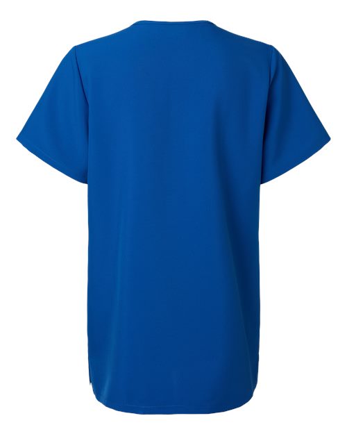Hanes HSB002 Women's V-Neck 3 Pocket Scrub Top - Royal Blue - back