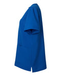 Hanes HSB002 Women's V-Neck 3 Pocket Scrub Top - Royal Blue - side