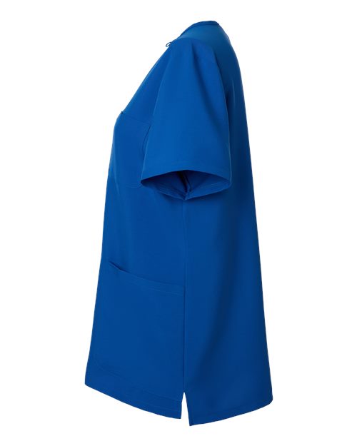 Hanes HSB002 Women's V-Neck 3 Pocket Scrub Top - Royal Blue - side