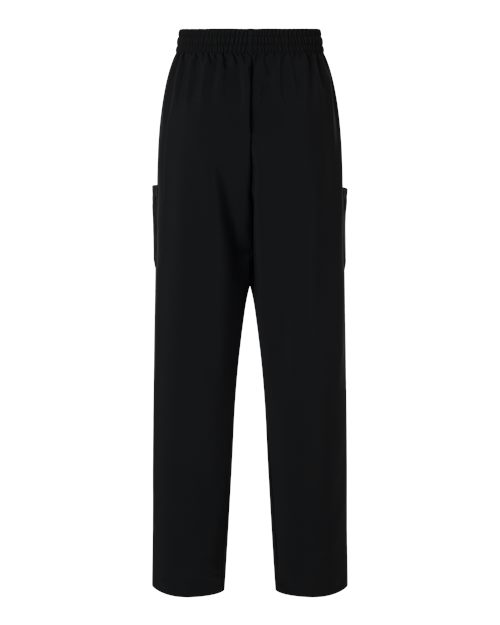 Hanes HSB003 Women's Scrub Open Leg Pants - Black - back