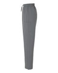 Hanes HSB003 Women's Scrub Open Leg Pants - Grey - side