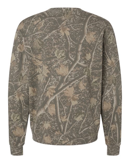 Independent Trading Co. SS3000 Midweight Crewneck Sweatshirt - Deadwood Tree Camo - back