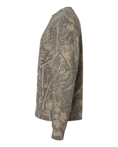 Independent Trading Co. SS3000 Midweight Crewneck Sweatshirt - Deadwood Tree Camo - side