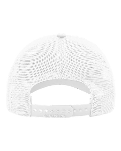 Richardson 111 Garment-Washed Trucker Cap - White - back