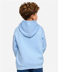 LAT 2296 Youth Hoodie Sweatshirt - Light Blue - model back