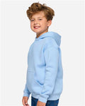 LAT 2296 Youth Hoodie Sweatshirt - Light Blue - model side