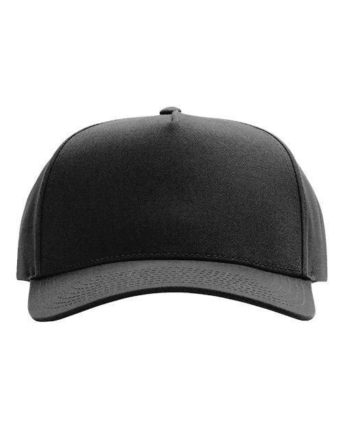 Richardson 323FPC Full Fabric Five-Panel Champ Cap - Black - front
