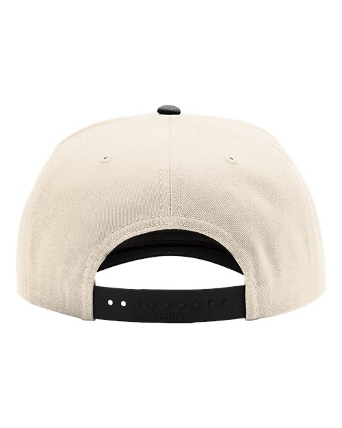 Richardson 323FPC Full Fabric Five-Panel Champ Cap - Cream/ Black - back