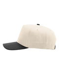 Richardson 323FPC Full Fabric Five-Panel Champ Cap - Cream/ Black - side
