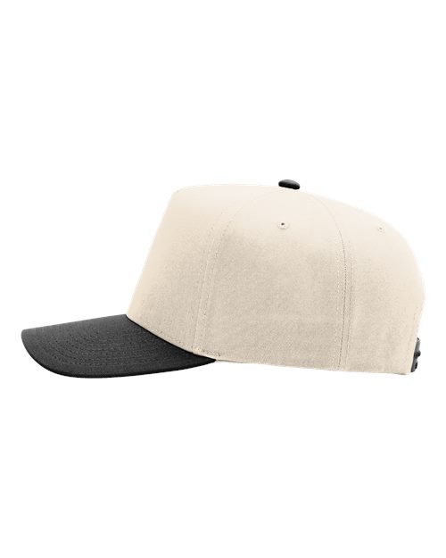 Richardson 323FPC Full Fabric Five-Panel Champ Cap - Cream/ Black - side