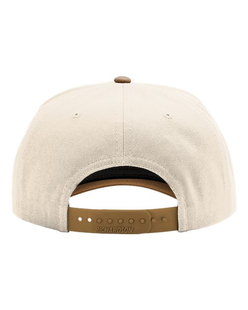 Richardson 323FPC Full Fabric Five-Panel Champ Cap - Cream/ Caramel - back
