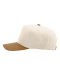 Richardson 323FPC Full Fabric Five-Panel Champ Cap - Cream/ Caramel - side