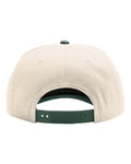 Richardson 323FPC Full Fabric Five-Panel Champ Cap - Cream/ Dark Green - back
