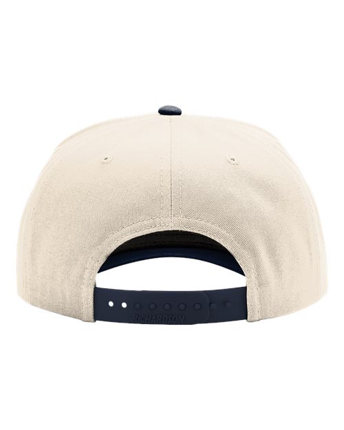 Richardson 323FPC Full Fabric Five-Panel Champ Cap - Cream/ Navy - back