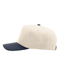Richardson 323FPC Full Fabric Five-Panel Champ Cap - Cream/ Navy - side